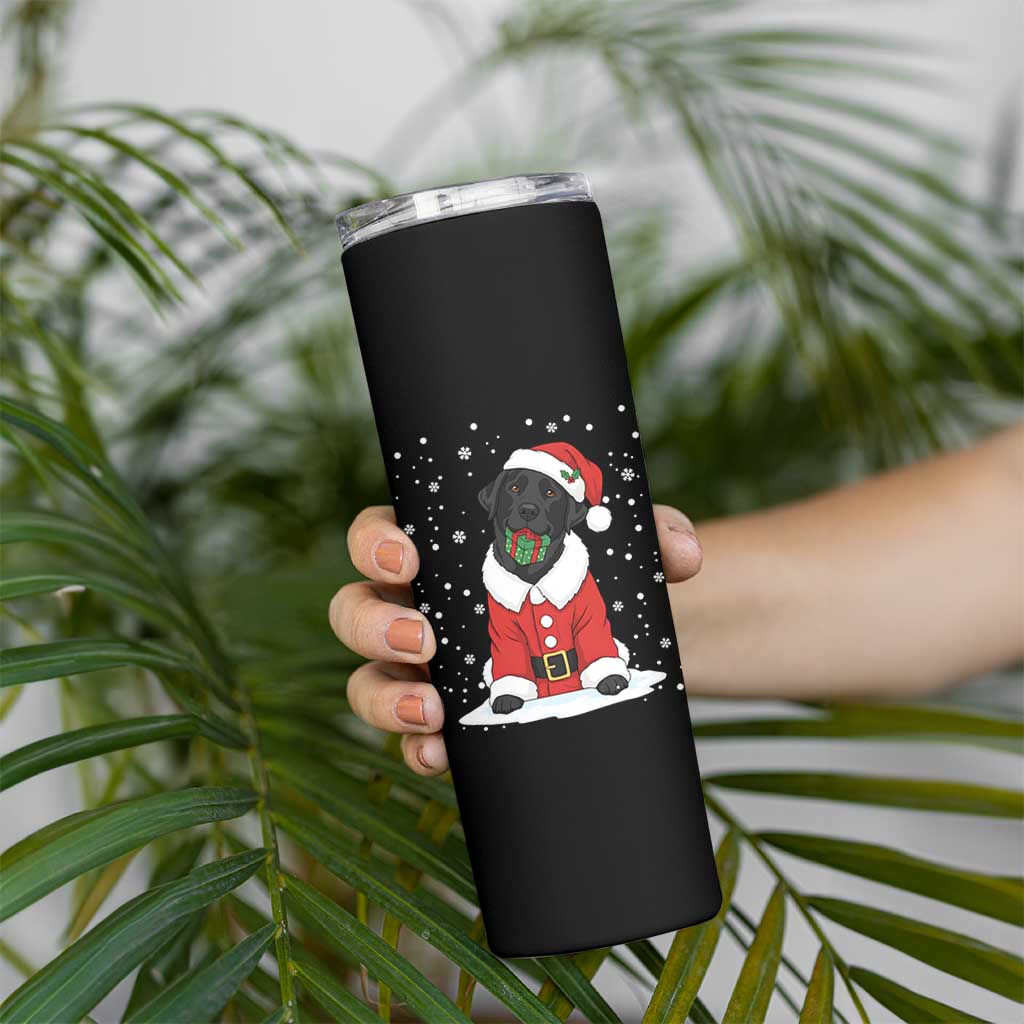Black Labrador Santa Skinny Tumbler Funny Christmas Dog Lover Gift - Wonder Print Shop