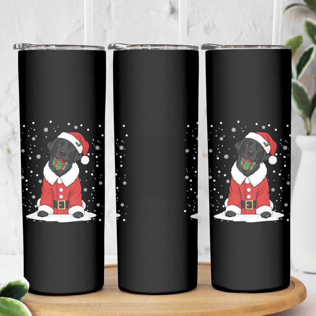 Black Labrador Santa Skinny Tumbler Funny Christmas Dog Lover Gift - Wonder Print Shop