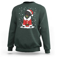 Black Labrador Santa Sweatshirt Funny Christmas Dog Lover Gift - Wonder Print Shop