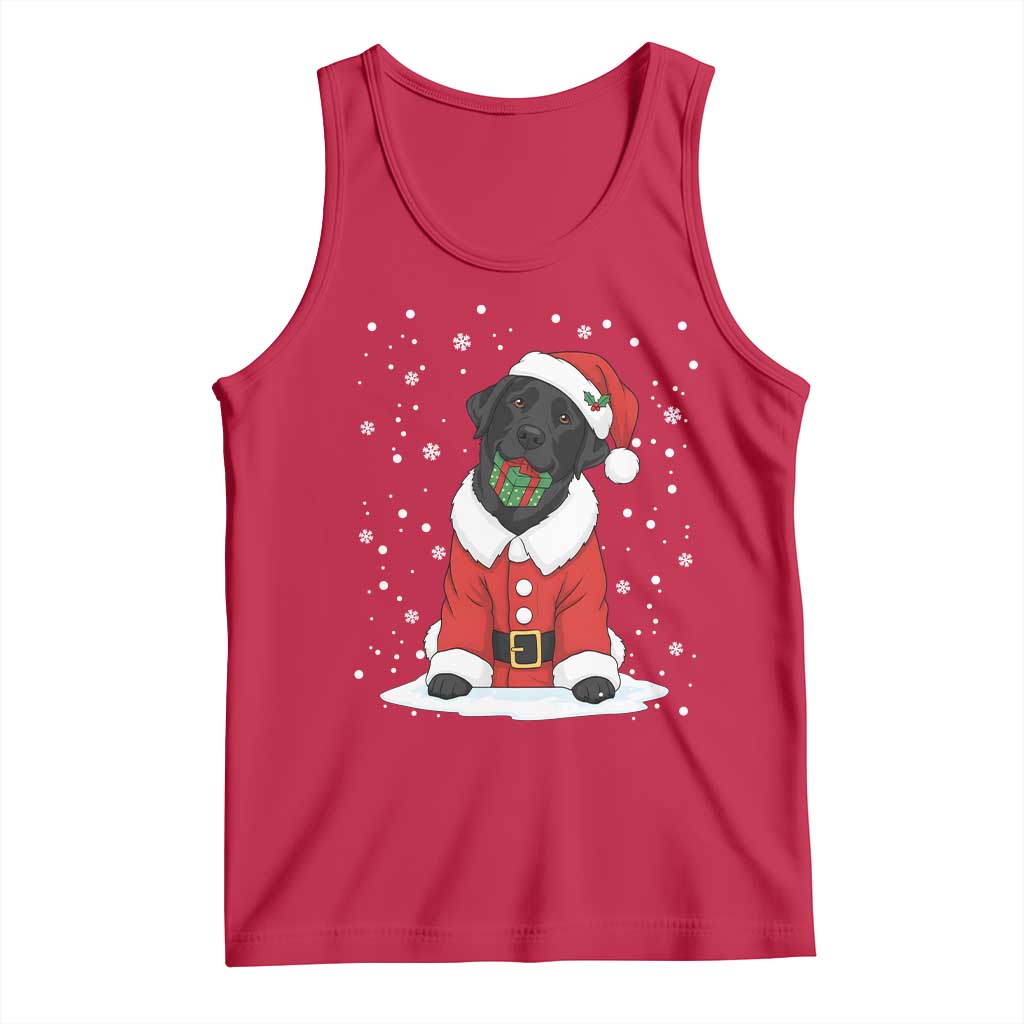 Black Labrador Santa Tank Top Funny Christmas Dog Lover Gift - Wonder Print Shop