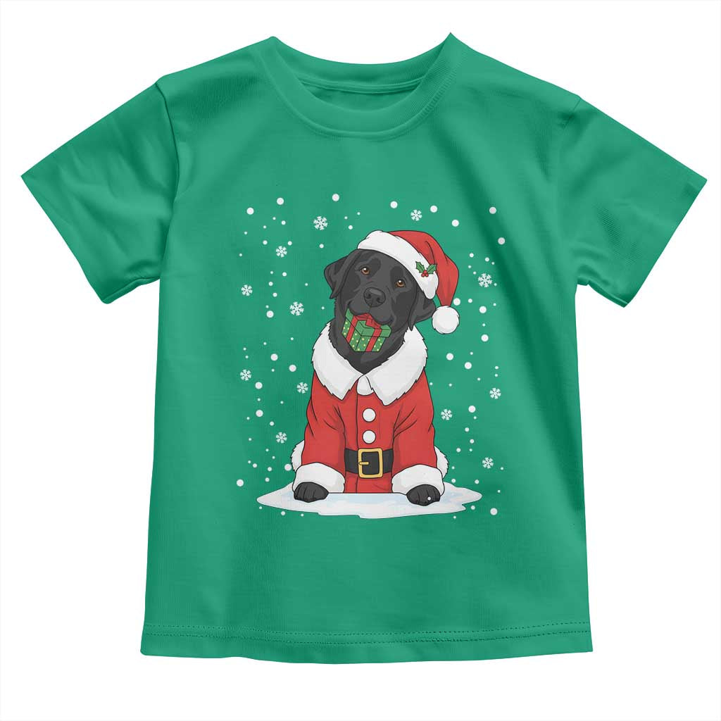 Black Labrador Santa Toddler T Shirt Funny Christmas Dog Lover Gift - Wonder Print Shop
