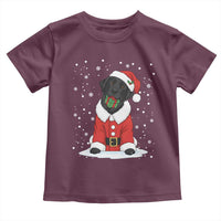 Black Labrador Santa Toddler T Shirt Funny Christmas Dog Lover Gift - Wonder Print Shop