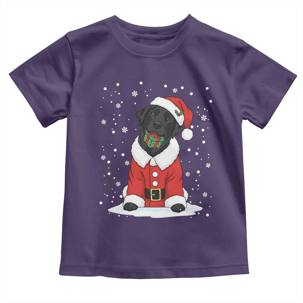 Black Labrador Santa Toddler T Shirt Funny Christmas Dog Lover Gift - Wonder Print Shop