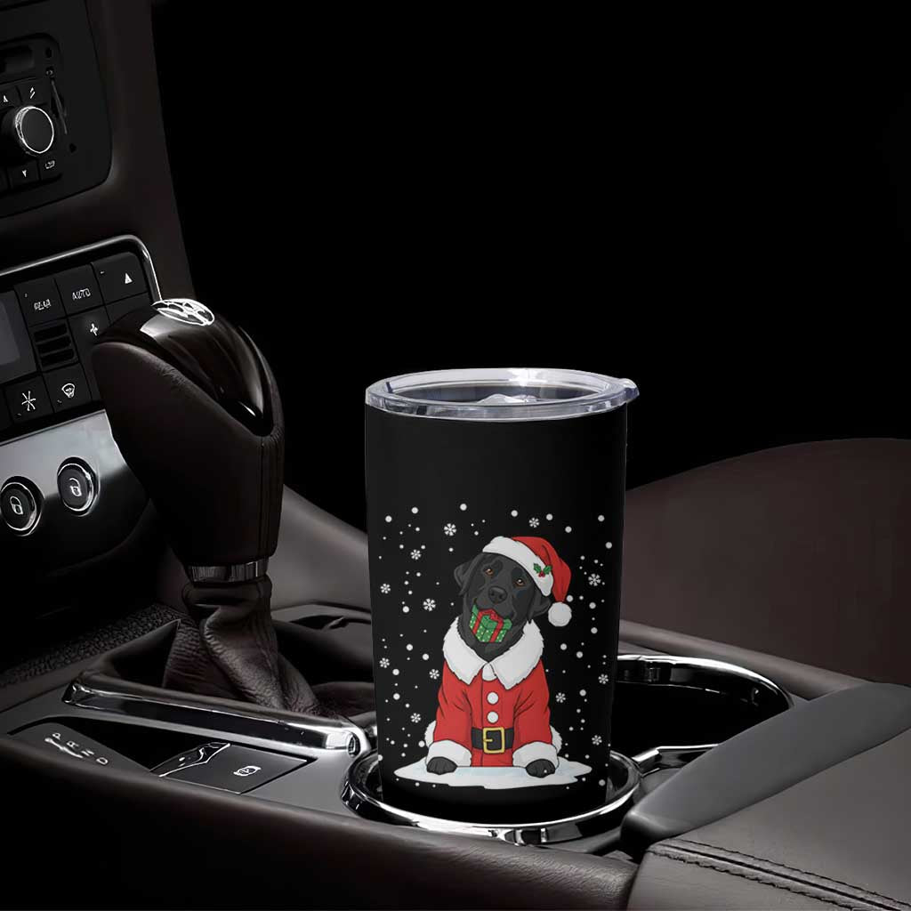 Black Labrador Santa Tumbler Cup Funny Christmas Dog Lover Gift - Wonder Print Shop
