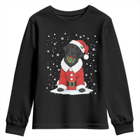 Black Labrador Santa Youth Sweatshirt Funny Christmas Dog Lover Gift - Wonder Print Shop