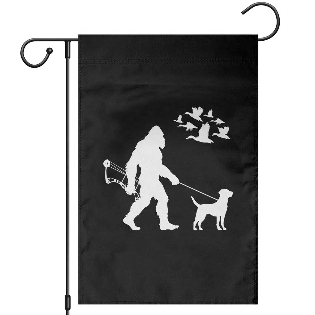 Funny Bow Hunter Garden Flag Bigfoot Walking Labrador Hunting Dog Gift - Wonder Print Shop