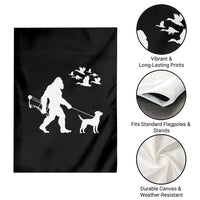 Funny Bow Hunter Garden Flag Bigfoot Walking Labrador Hunting Dog Gift - Wonder Print Shop