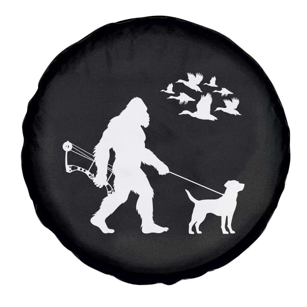 Funny Bow Hunter Spare Tire Cover Bigfoot Walking Labrador Hunting Dog Gift - Wonder Print Shop