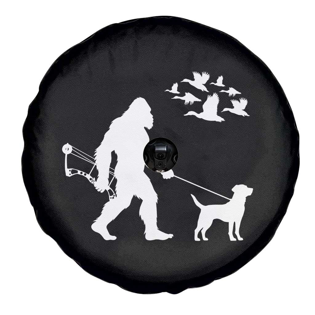 Funny Bow Hunter Spare Tire Cover Bigfoot Walking Labrador Hunting Dog Gift - Wonder Print Shop