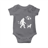 Funny Bow Hunter Baby Onesie Bigfoot Walking Labrador Hunting Dog Gift - Wonder Print Shop