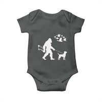 Funny Bow Hunter Baby Onesie Bigfoot Walking Labrador Hunting Dog Gift - Wonder Print Shop