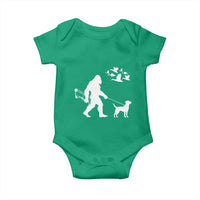 Funny Bow Hunter Baby Onesie Bigfoot Walking Labrador Hunting Dog Gift - Wonder Print Shop