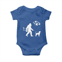 Funny Bow Hunter Baby Onesie Bigfoot Walking Labrador Hunting Dog Gift - Wonder Print Shop