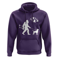 Funny Bow Hunter Hoodie Bigfoot Walking Labrador Hunting Dog Gift - Wonder Print Shop