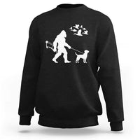 Funny Bow Hunter Sweatshirt Bigfoot Walking Labrador Hunting Dog Gift - Wonder Print Shop