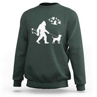 Funny Bow Hunter Sweatshirt Bigfoot Walking Labrador Hunting Dog Gift - Wonder Print Shop