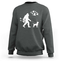 Funny Bow Hunter Sweatshirt Bigfoot Walking Labrador Hunting Dog Gift - Wonder Print Shop