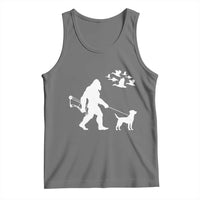 Funny Bow Hunter Tank Top Bigfoot Walking Labrador Hunting Dog Gift - Wonder Print Shop