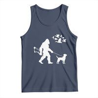 Funny Bow Hunter Tank Top Bigfoot Walking Labrador Hunting Dog Gift - Wonder Print Shop