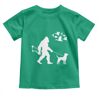 Funny Bow Hunter Toddler T Shirt Bigfoot Walking Labrador Hunting Dog Gift - Wonder Print Shop