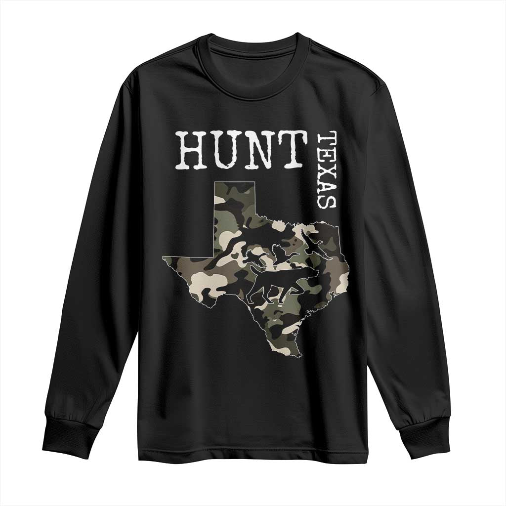 Texas Hunter Gift Long Sleeve Shirt Labrador Retriever Duck Hunting Dog - Wonder Print Shop