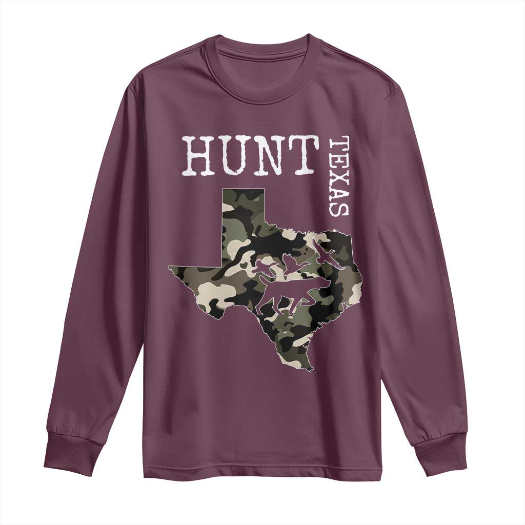 Texas Hunter Gift Long Sleeve Shirt Labrador Retriever Duck Hunting Dog - Wonder Print Shop