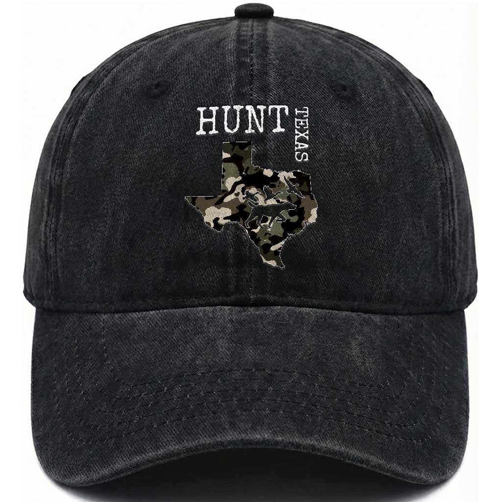 Texas Hunter Gift Washed Cotton Baseball Cap Labrador Retriever Duck Hunting Dog
