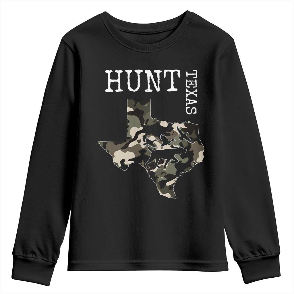 Texas Hunter Gift Youth Sweatshirt Labrador Retriever Duck Hunting Dog - Wonder Print Shop