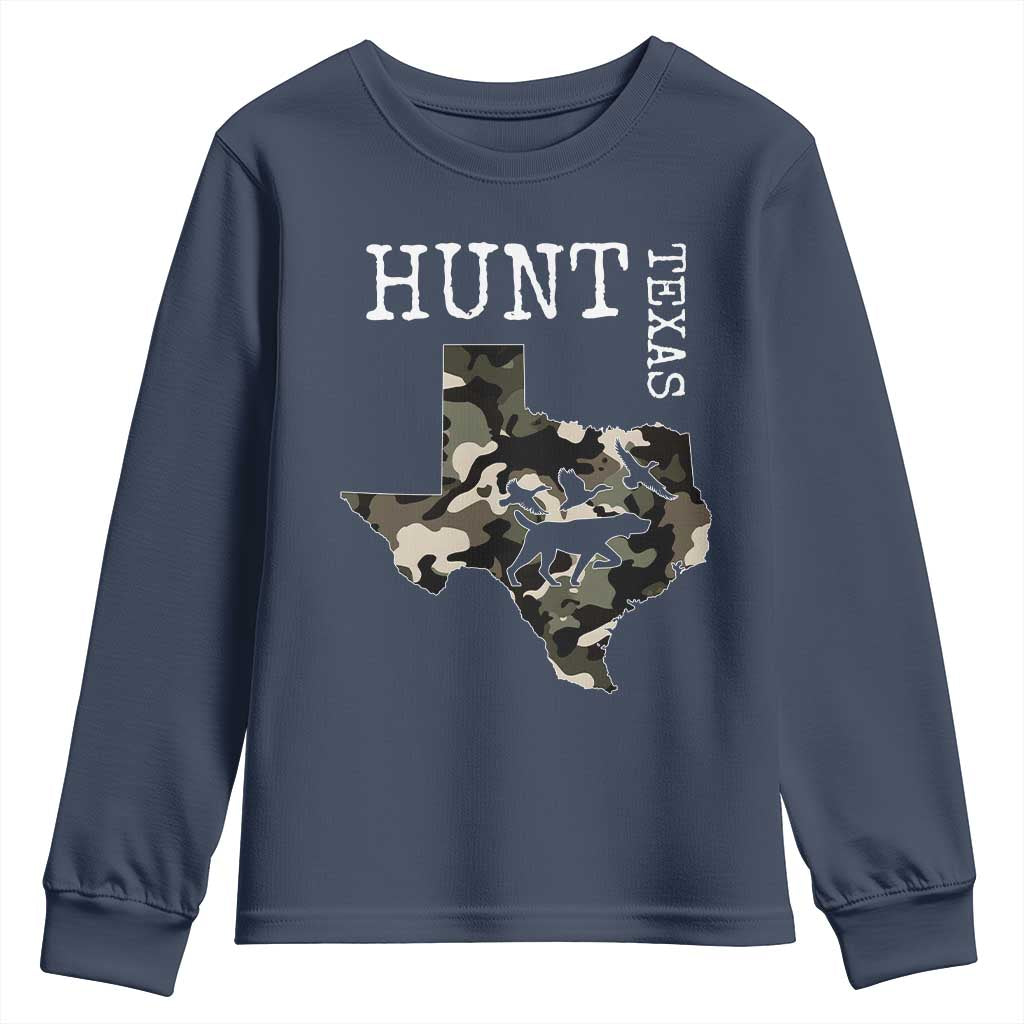 Texas Hunter Gift Youth Sweatshirt Labrador Retriever Duck Hunting Dog - Wonder Print Shop