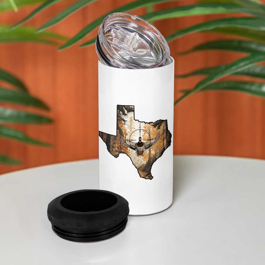 Funny Texas Duck Hunting Season 4 in 1 Can Cooler Tumbler Hunter Gift - Wonder Print Shop