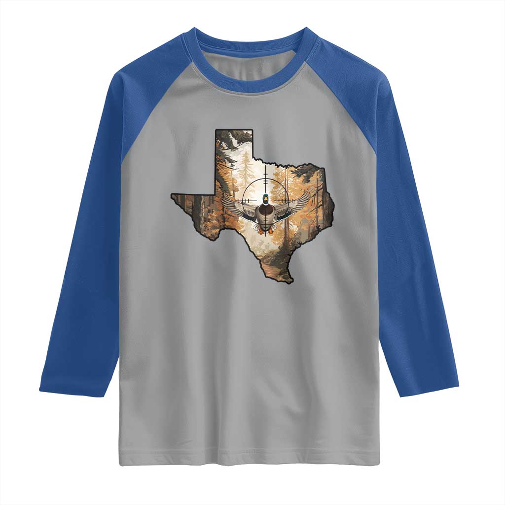 Funny Texas Duck Hunting Season Raglan Shirt Hunter Gift - Wonder Print Shop
