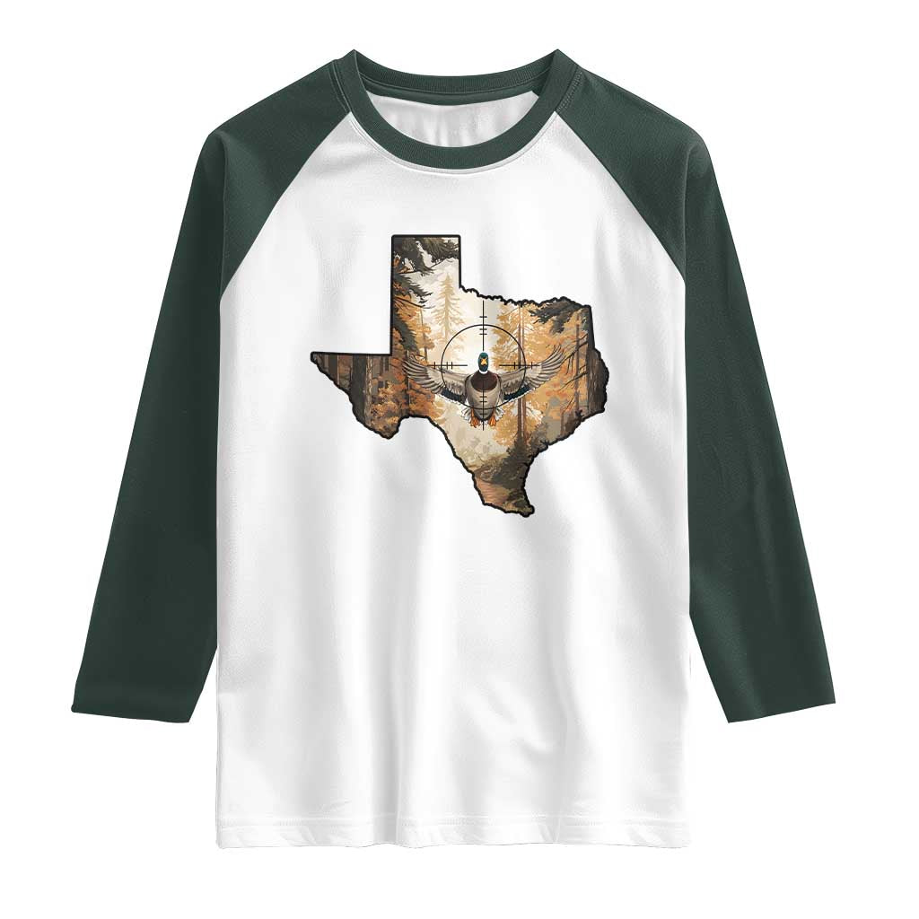 Funny Texas Duck Hunting Season Raglan Shirt Hunter Gift - Wonder Print Shop