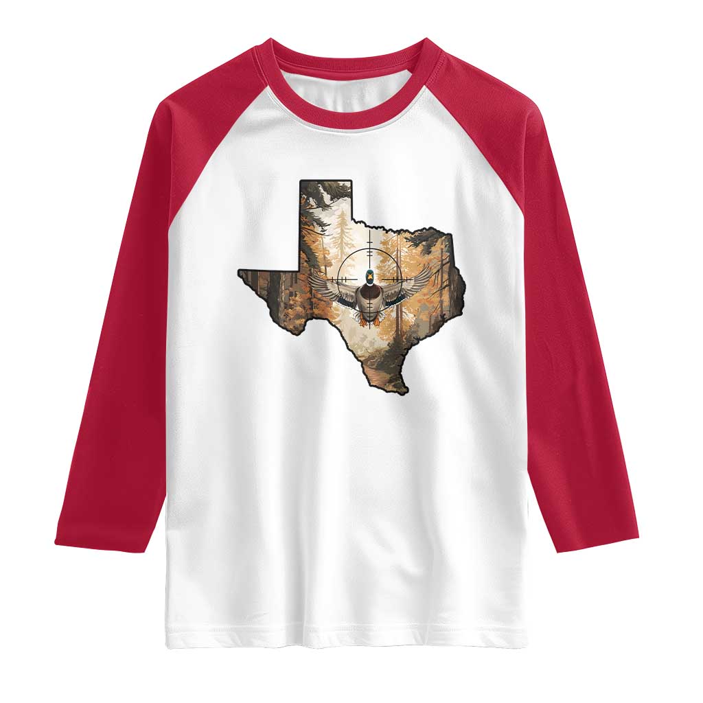 Funny Texas Duck Hunting Season Raglan Shirt Hunter Gift - Wonder Print Shop