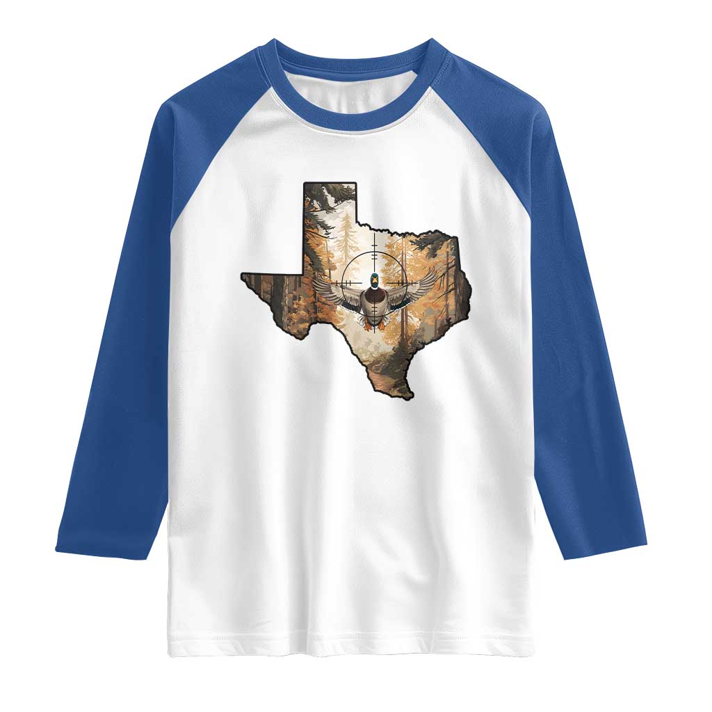 Funny Texas Duck Hunting Season Raglan Shirt Hunter Gift - Wonder Print Shop