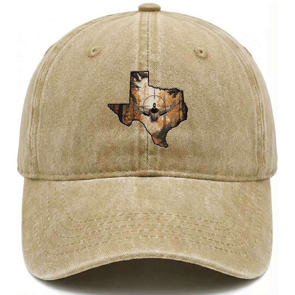 Funny Texas Duck Hunting Season Washed Cotton Baseball Cap Hunter Gift