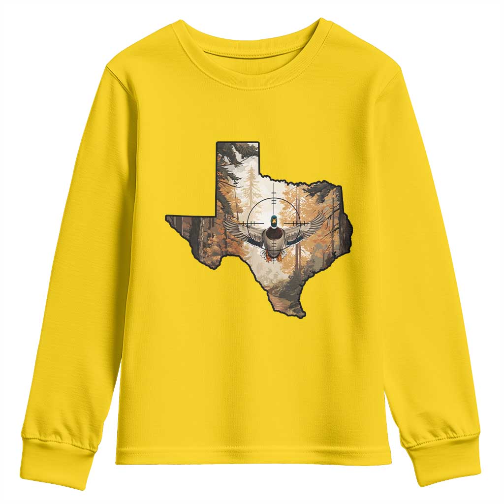 Funny Texas Duck Hunting Season Youth Sweatshirt Hunter Gift - Wonder Print Shop
