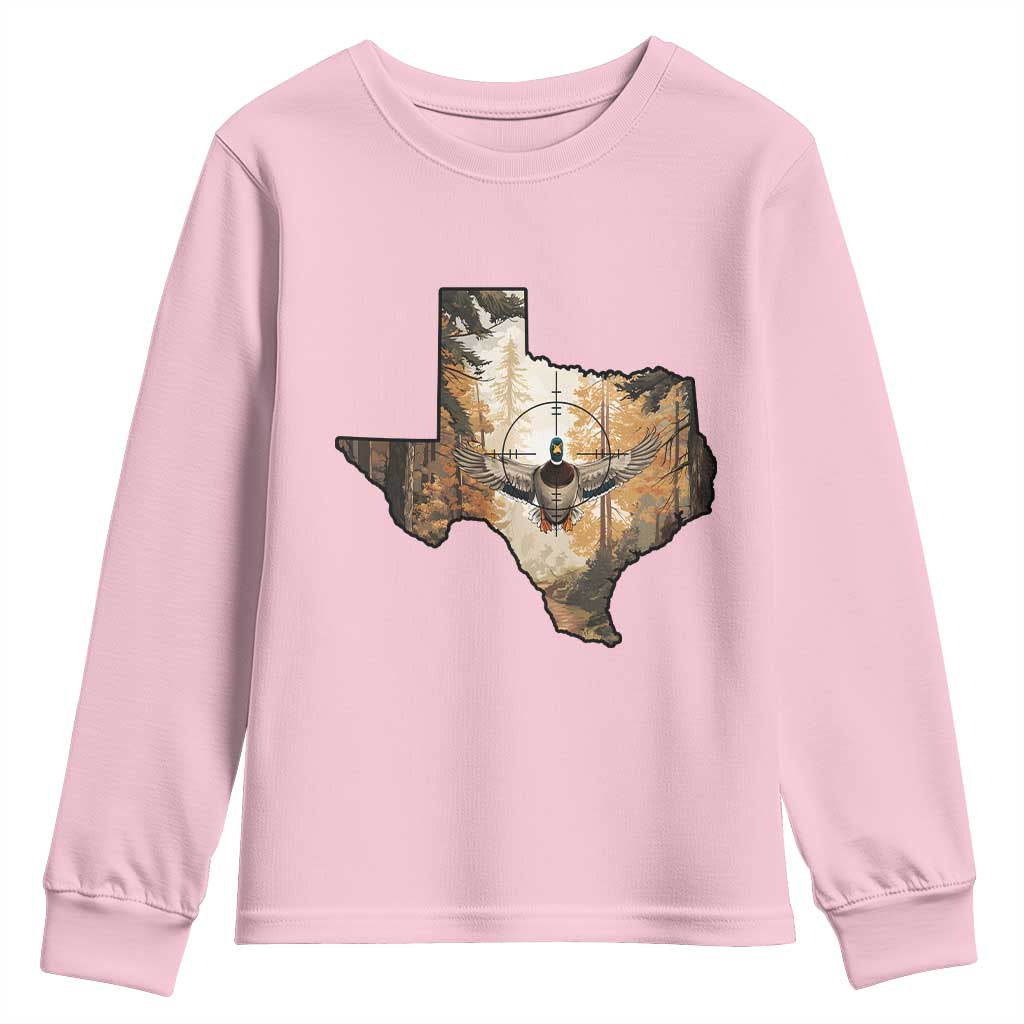 Funny Texas Duck Hunting Season Youth Sweatshirt Hunter Gift - Wonder Print Shop