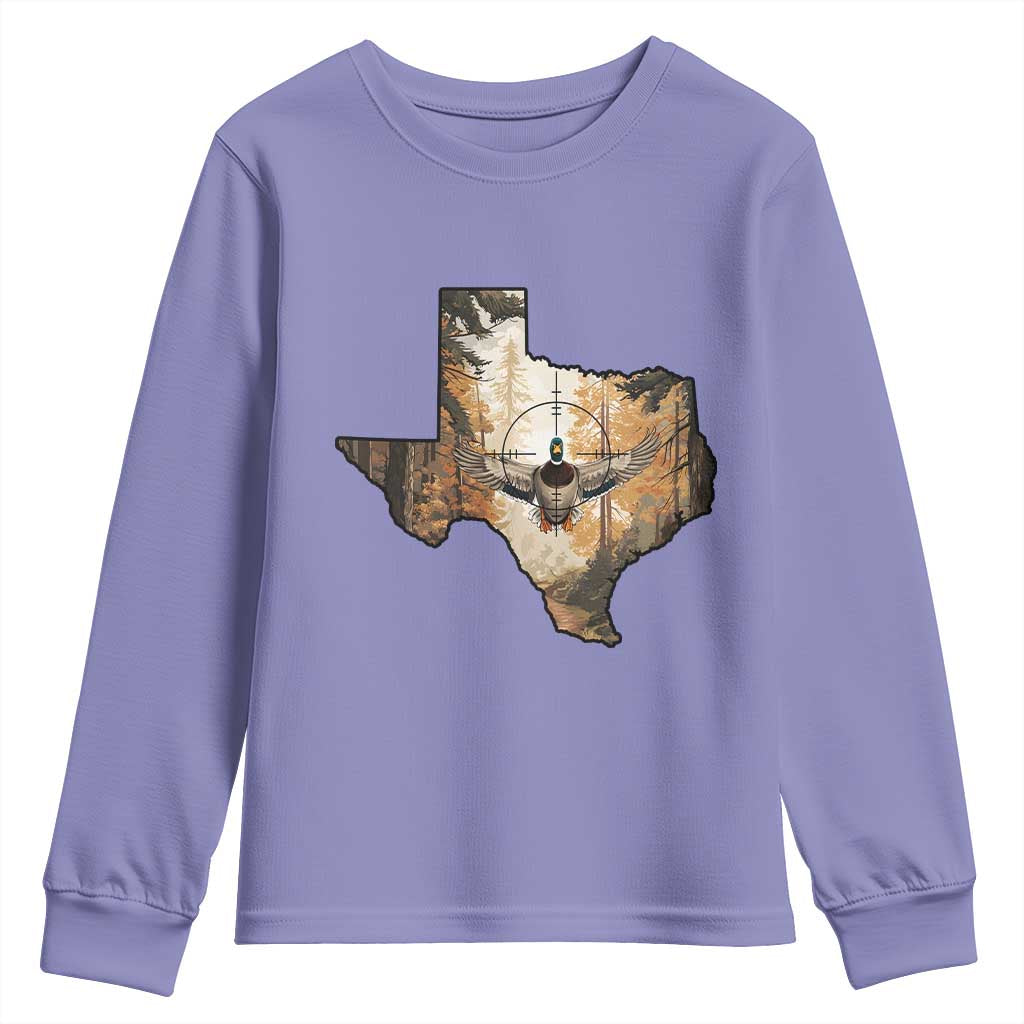 Funny Texas Duck Hunting Season Youth Sweatshirt Hunter Gift - Wonder Print Shop