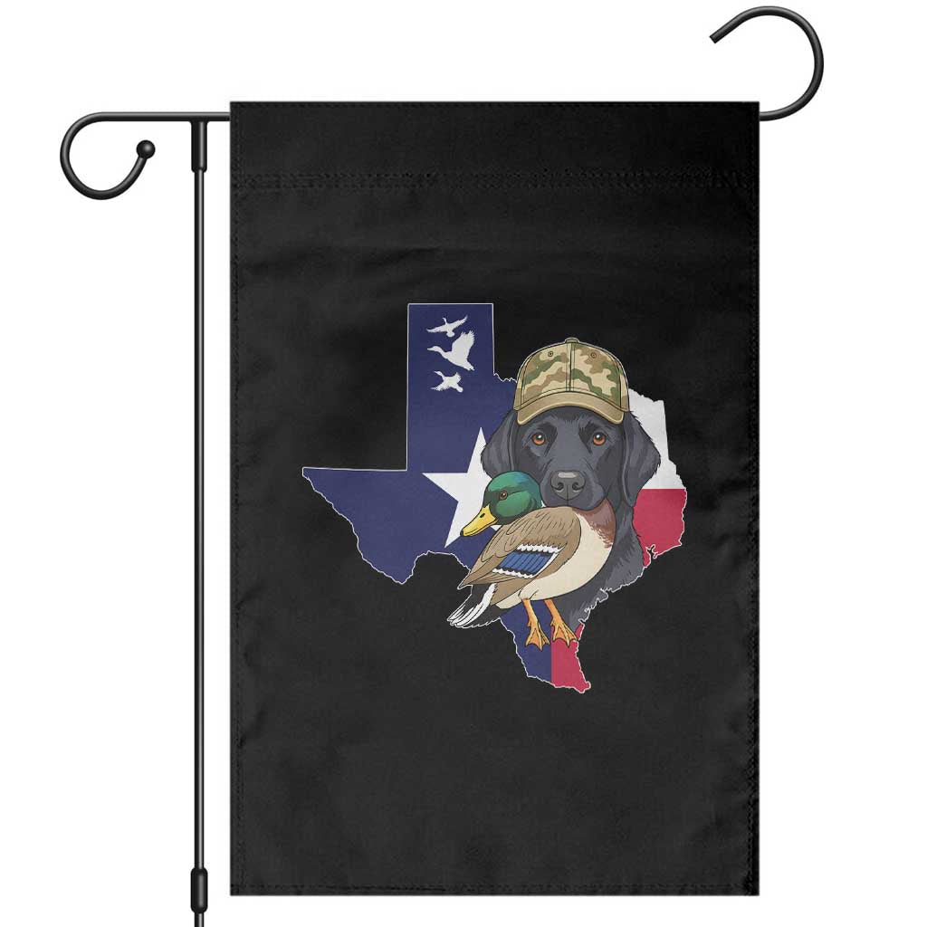 Funny Texas Duck Hunting Season Garden Flag Black Labrador Hunter Gift - Wonder Print Shop