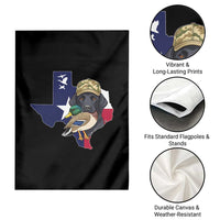 Funny Texas Duck Hunting Season Garden Flag Black Labrador Hunter Gift - Wonder Print Shop