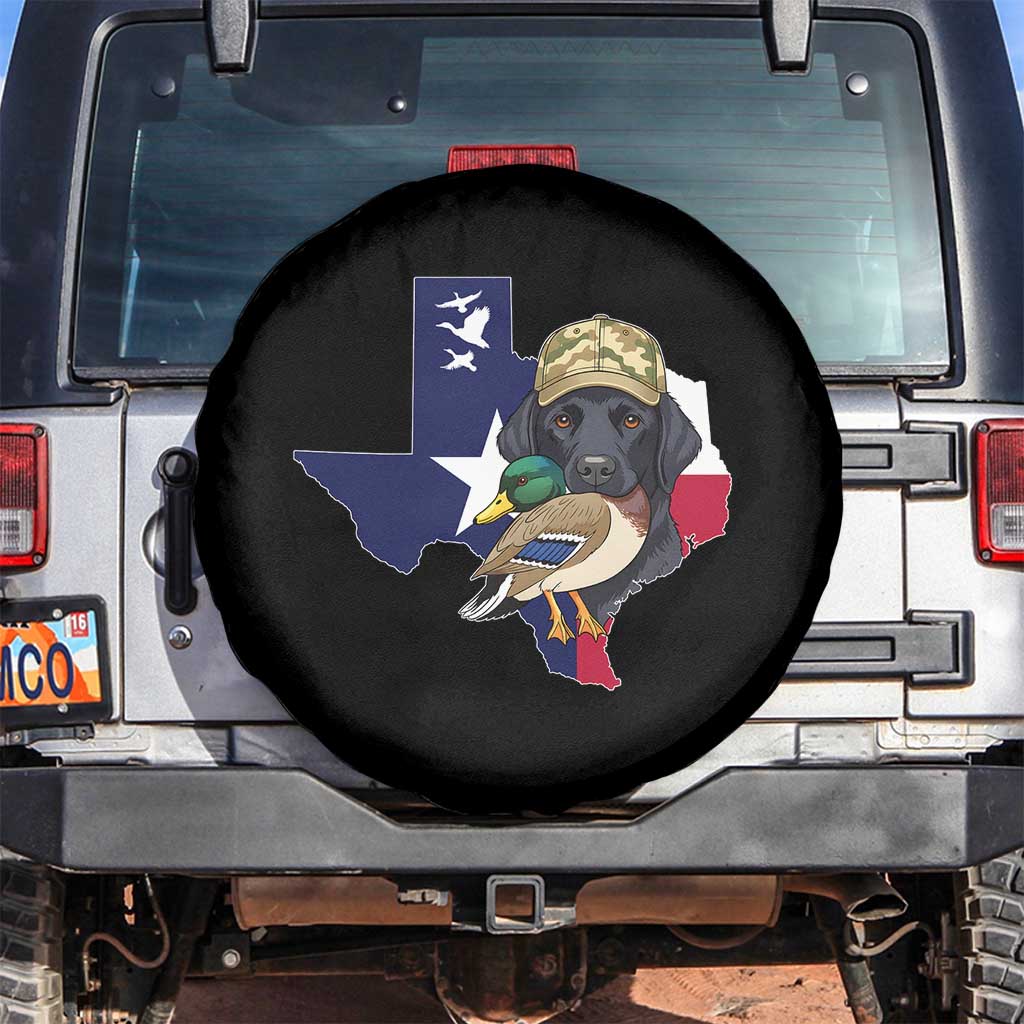 Funny Texas Duck Hunting Season Spare Tire Cover Black Labrador Hunter Gift - Wonder Print Shop