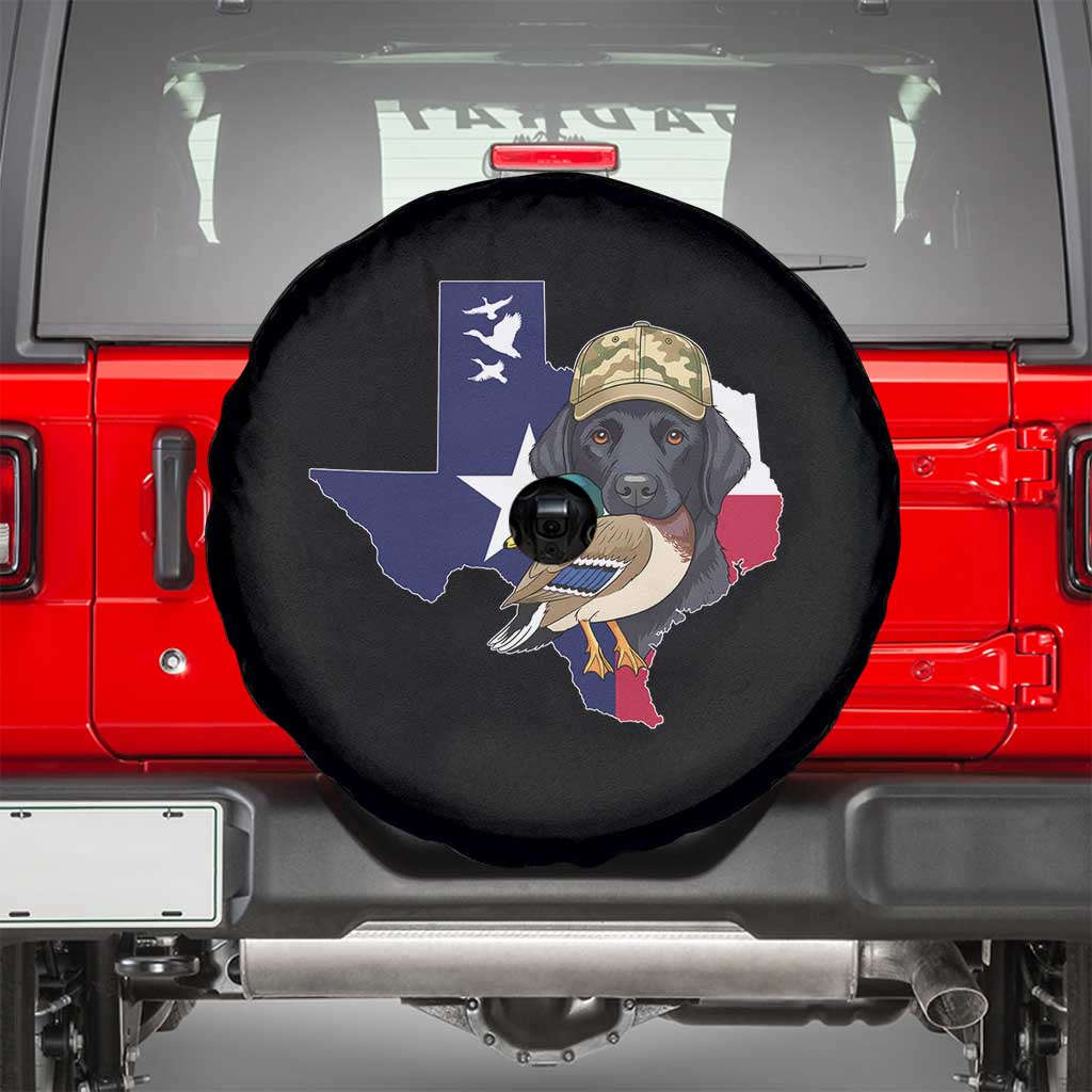 Funny Texas Duck Hunting Season Spare Tire Cover Black Labrador Hunter Gift - Wonder Print Shop