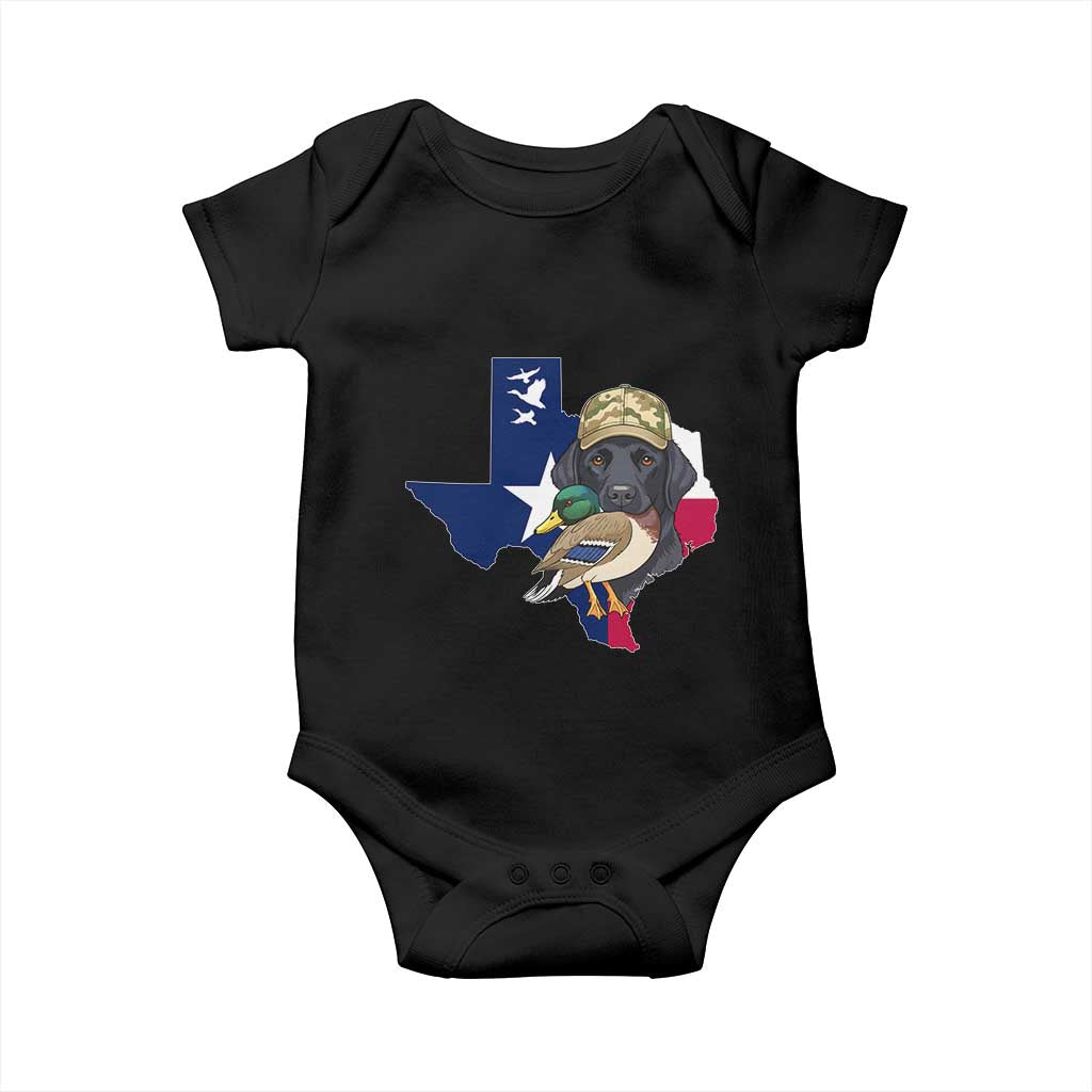Funny Texas Duck Hunting Season Baby Onesie Black Labrador Hunter Gift - Wonder Print Shop