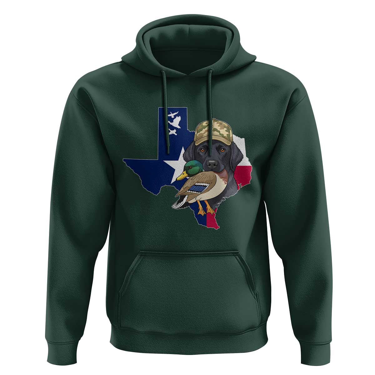 Funny Texas Duck Hunting Season Hoodie Black Labrador Hunter Gift - Wonder Print Shop