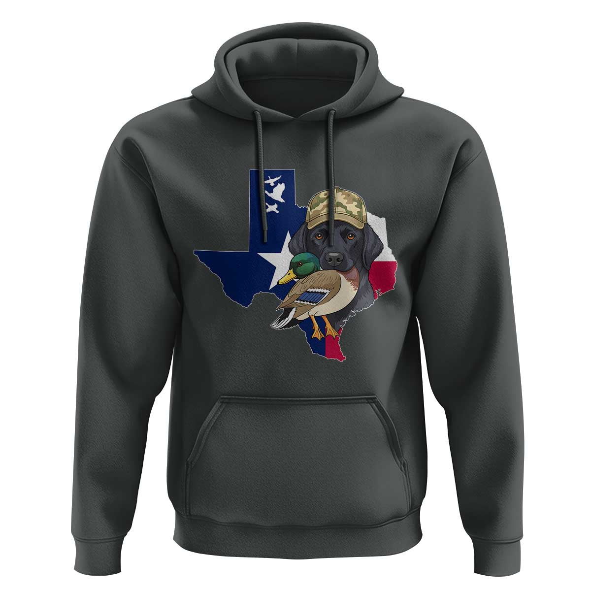 Funny Texas Duck Hunting Season Hoodie Black Labrador Hunter Gift - Wonder Print Shop
