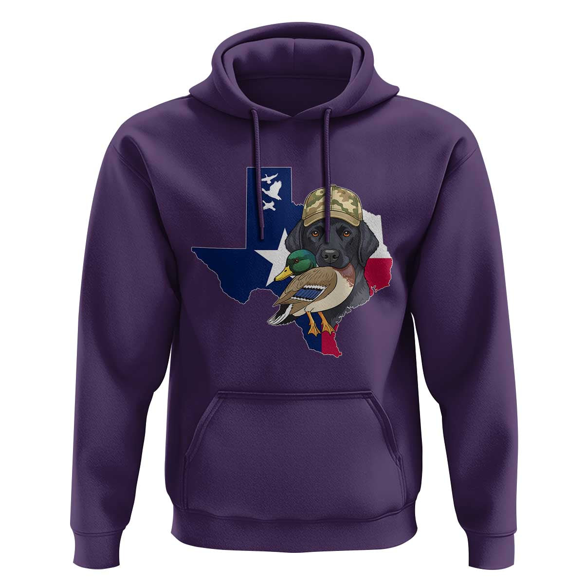 Funny Texas Duck Hunting Season Hoodie Black Labrador Hunter Gift - Wonder Print Shop