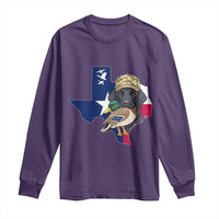 Funny Texas Duck Hunting Season Long Sleeve Shirt Black Labrador Hunter Gift - Wonder Print Shop