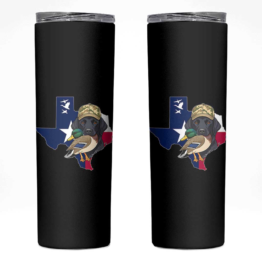 Funny Texas Duck Hunting Season Skinny Tumbler Black Labrador Hunter Gift - Wonder Print Shop