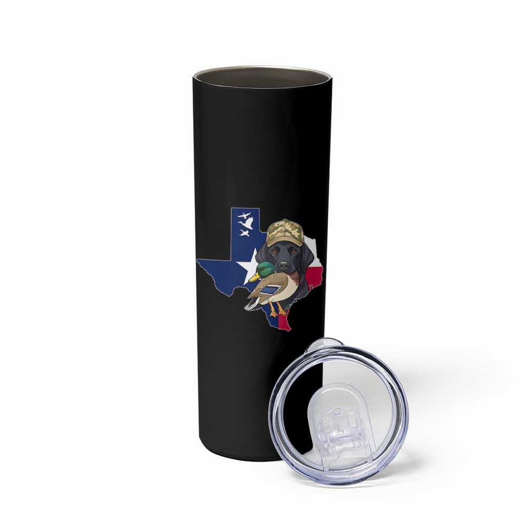 Funny Texas Duck Hunting Season Skinny Tumbler Black Labrador Hunter Gift - Wonder Print Shop