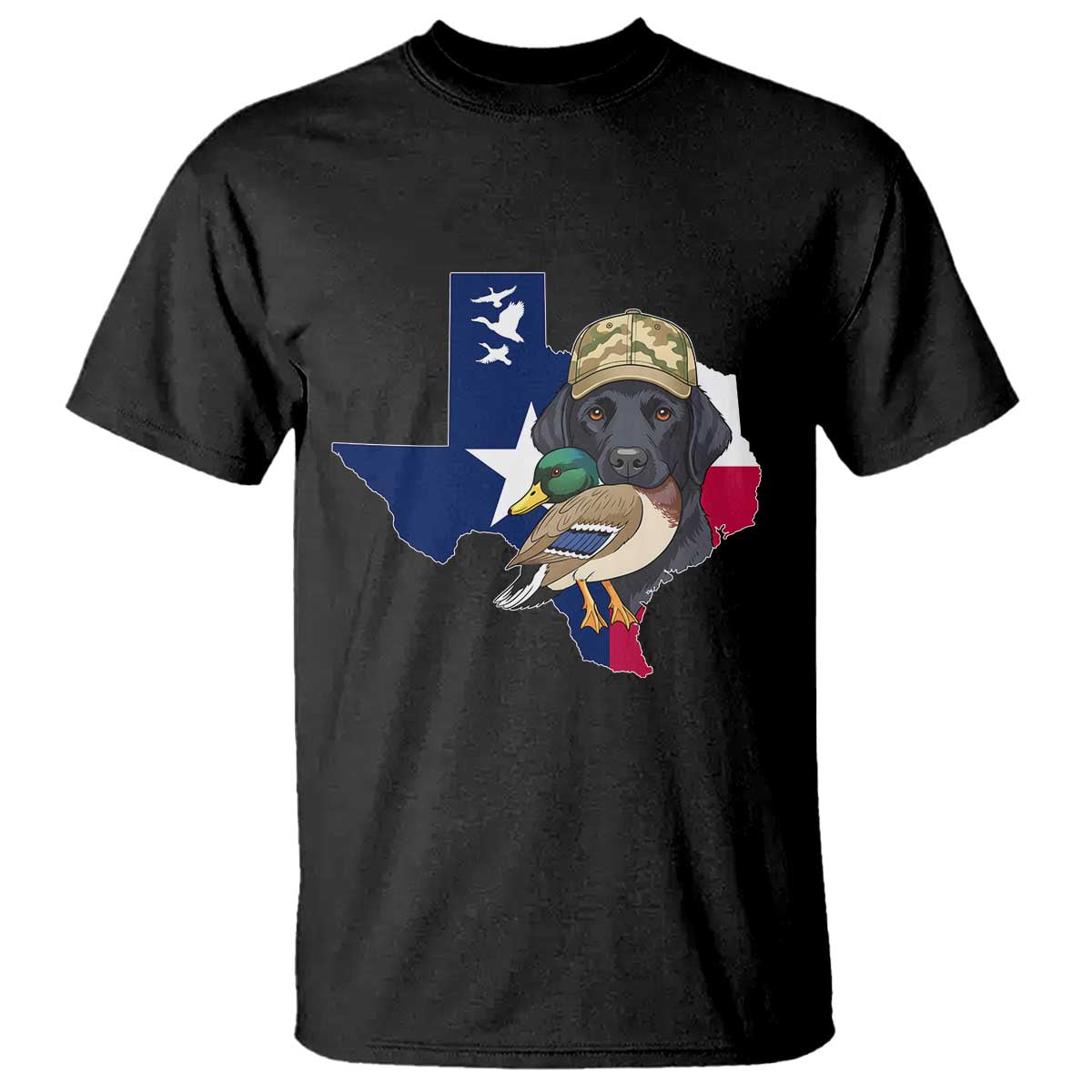 Funny Texas Duck Hunting Season T Shirt Black Labrador Hunter Gift - Wonder Print Shop